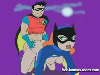 Batman kanssa catwoman ja batgirl orgioita